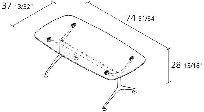Alias Овальный стеклянный стол Frametable sun-id-1349830 - Вид №4