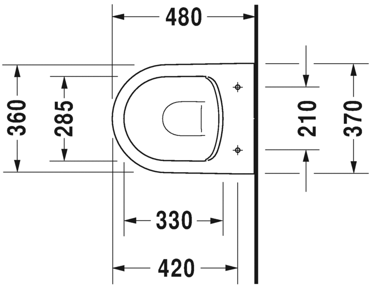 2530090000 Подвесной унитаз настенный Белый Duravit ME BY STARCK Германия - Вид №2