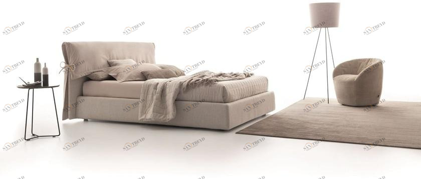 Ditre Italia Кровать для хранения, обитая тканью, с обитым изголовьем sun-id-1454461