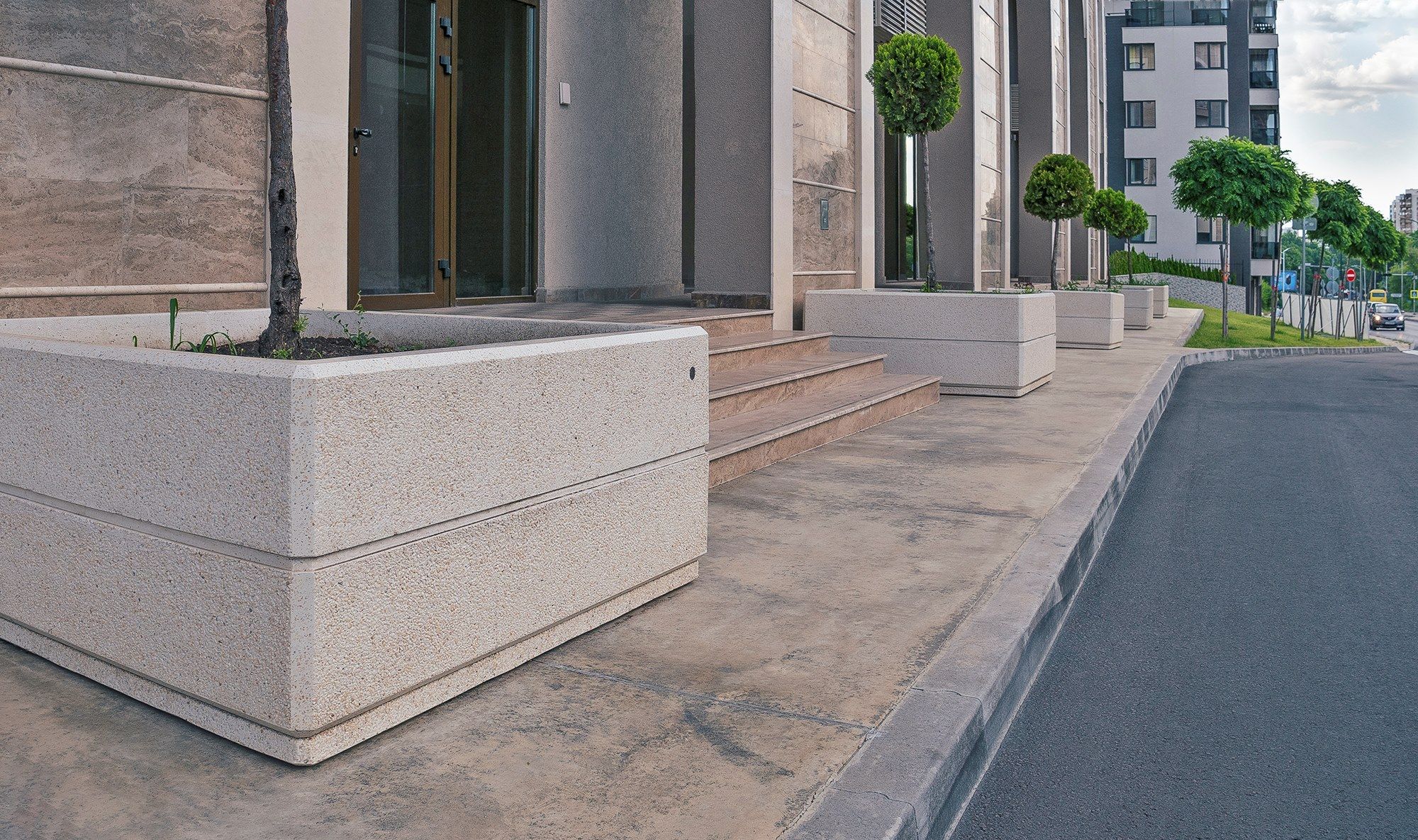 Бетонная квадратная плантатор ENCHO ENCHEV - ETE 96 ARCH-00065250 - Вид №4