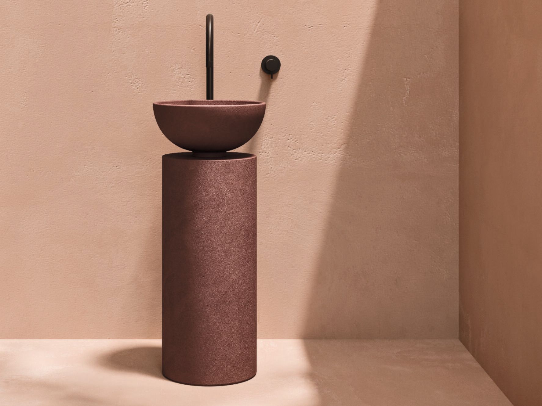 Бетонная отдельно стоящая круглая раковина Noorth Saba ARCH-00054515