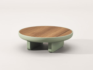 Круглый журнальный столик из грецкого ореха