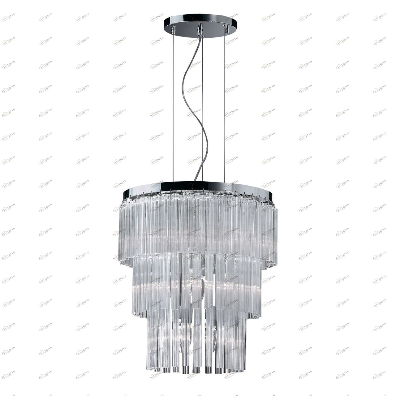 Подвесная люстра Ideal Lux Elegant SP12 IDEAL LUX ДИЗАЙНЕРСКИЕ, ELEGANT 057339 Хром 