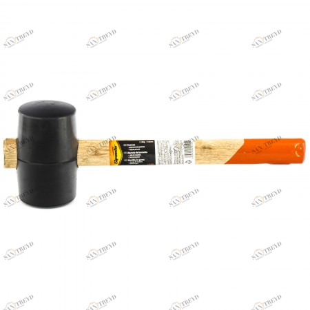 Киянка резиновая 340г черная резина, деревянная рукоятка SPARTA Sparta (Спарта) 12485