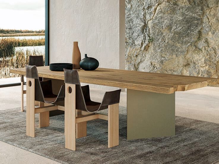 Прямоугольный обеденный стол из стали и дерева Naturedesign Origin ARCH-00109592 - Вид №1