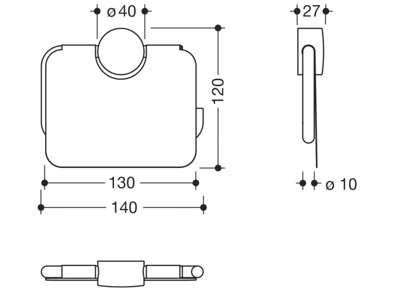 815.21.20140 Держатель рулона туалетной бумаги с крышкой HEWI WC-Accessoires  - Вид №1