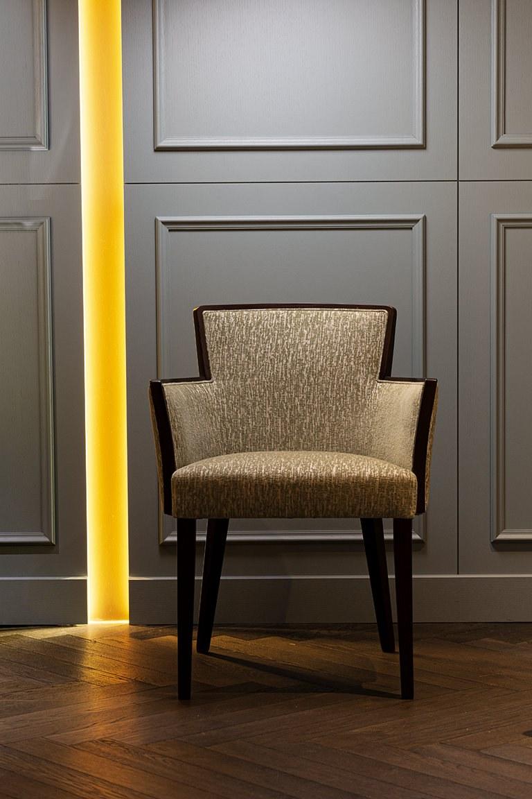 Tirolo Стул из массива дерева и ткани с подлокотниками London 016 sa - Вид №1