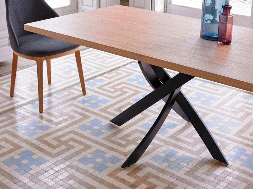 Angel Cerdá Прямоугольный стол для гостиной из стали и дерева Nature life 1061.02 Angel Cerda - Вид №3