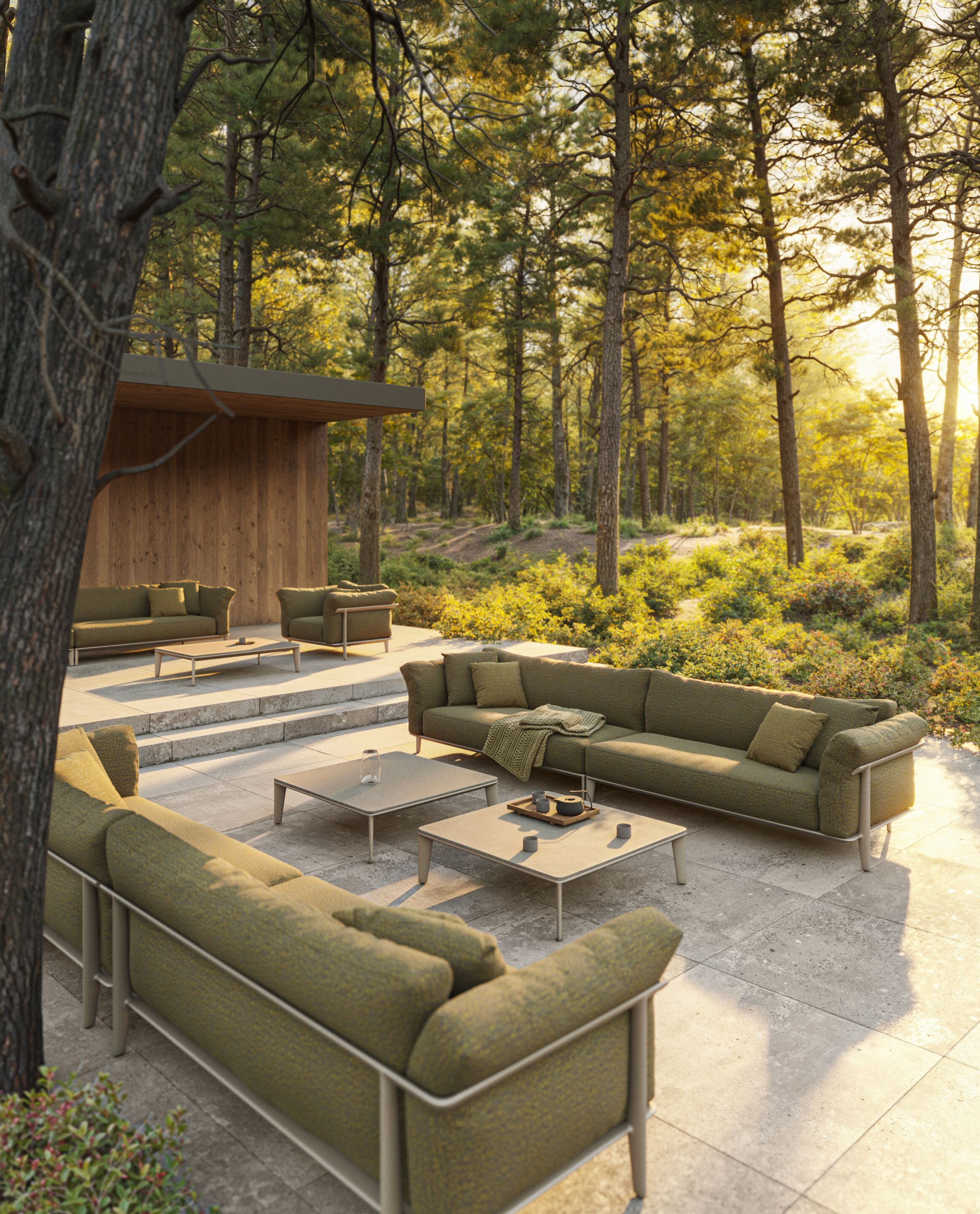 Тканевый модульный садовый диван Vondom Пасадена ARCH-00140983 - Вид №3