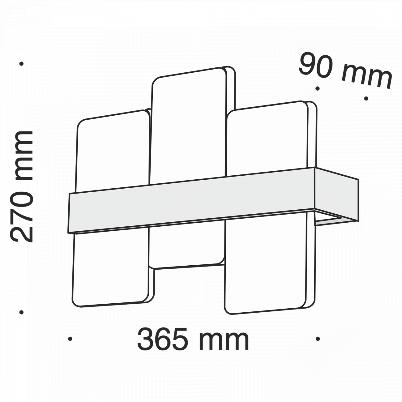 Бра настенное белое Mix L12W TECHNICAL CEILING & WALL 00-3957399 Белый  - Вид №2