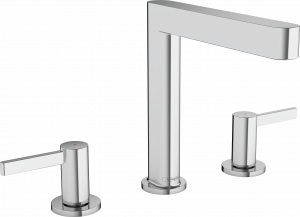 76034000 Finoris Смеситель для раковины на 3 отверстия 160 со сливным клапаном Push-Open Hansgrohe