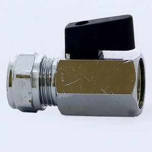 Кран мини обжим-В флажок TIEMME 15x1/2"