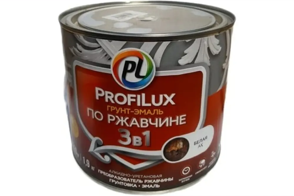 90780515 Грунт-эмаль по ржавчине 3 в 1 Profilux Н0000005007 цвет белый 1.9 кг STLM-0379512
