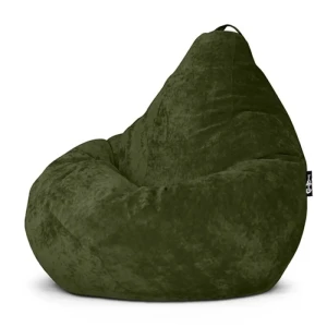 91470669 Кресло-мешок Goodpoof 5XL 110x150x110 см вельвет цвет темно-зеленый STLM-1409142
