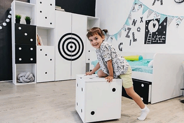 Шкаф двухдверный детский малый "Продленка" МАНДАРИН ПРОДЛЕНКА 178748 Белый Santreyd  - Вид №4