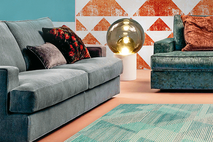 COLORISTICA Flight Aqua 160x230 Ковры  160 X 230  Голубой  - Вид №1