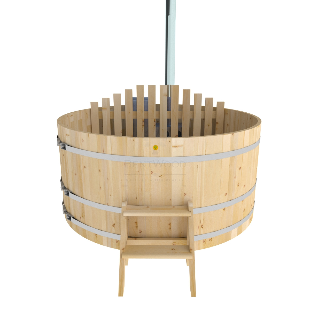 1612 Фурако из кедра D=2.1 с внутренней печкой. Высота 1,0м. Исполнение "Стандарт". Alyarus  - Вид №2