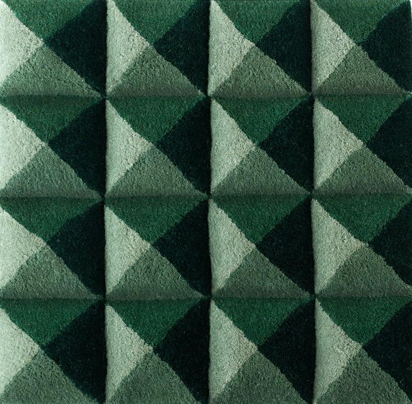 Deadgood Оптический круглый шерстяной ковер ручной работы  Kr1c-14  - Вид №3