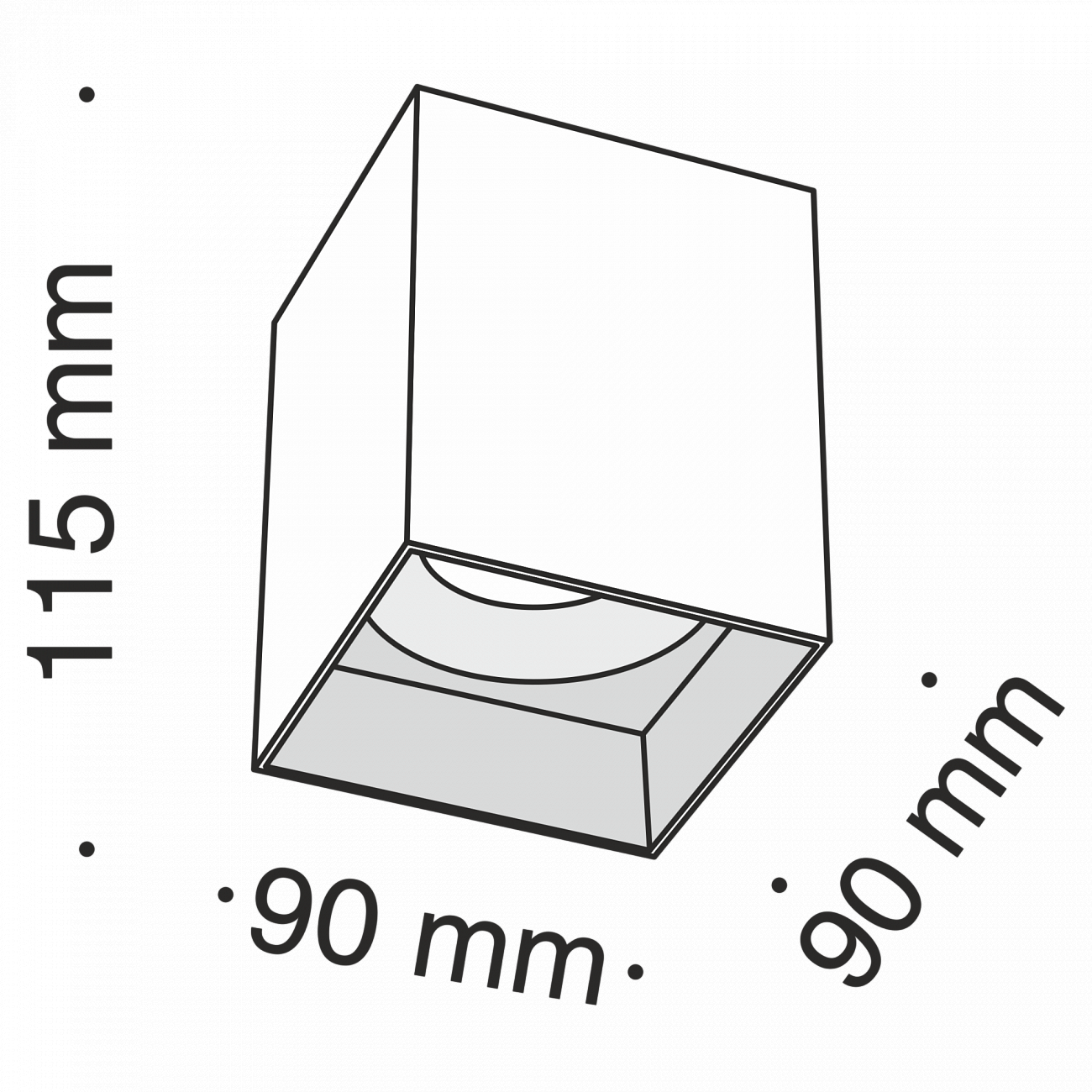 Спот потолочный галогеновый 9х9 см белый Alfa C015CL-01W TECHNICAL CEILING & WALL 00-3956951 Белый  - Вид №2
