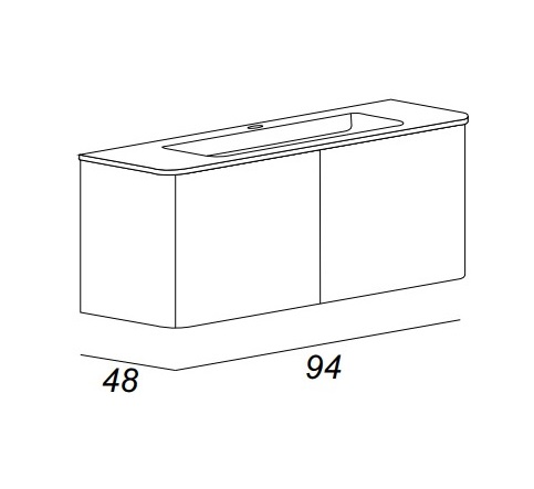 Мебель для ванной CEZARES LIVERPOOL 54663 Rosso - Вид №1