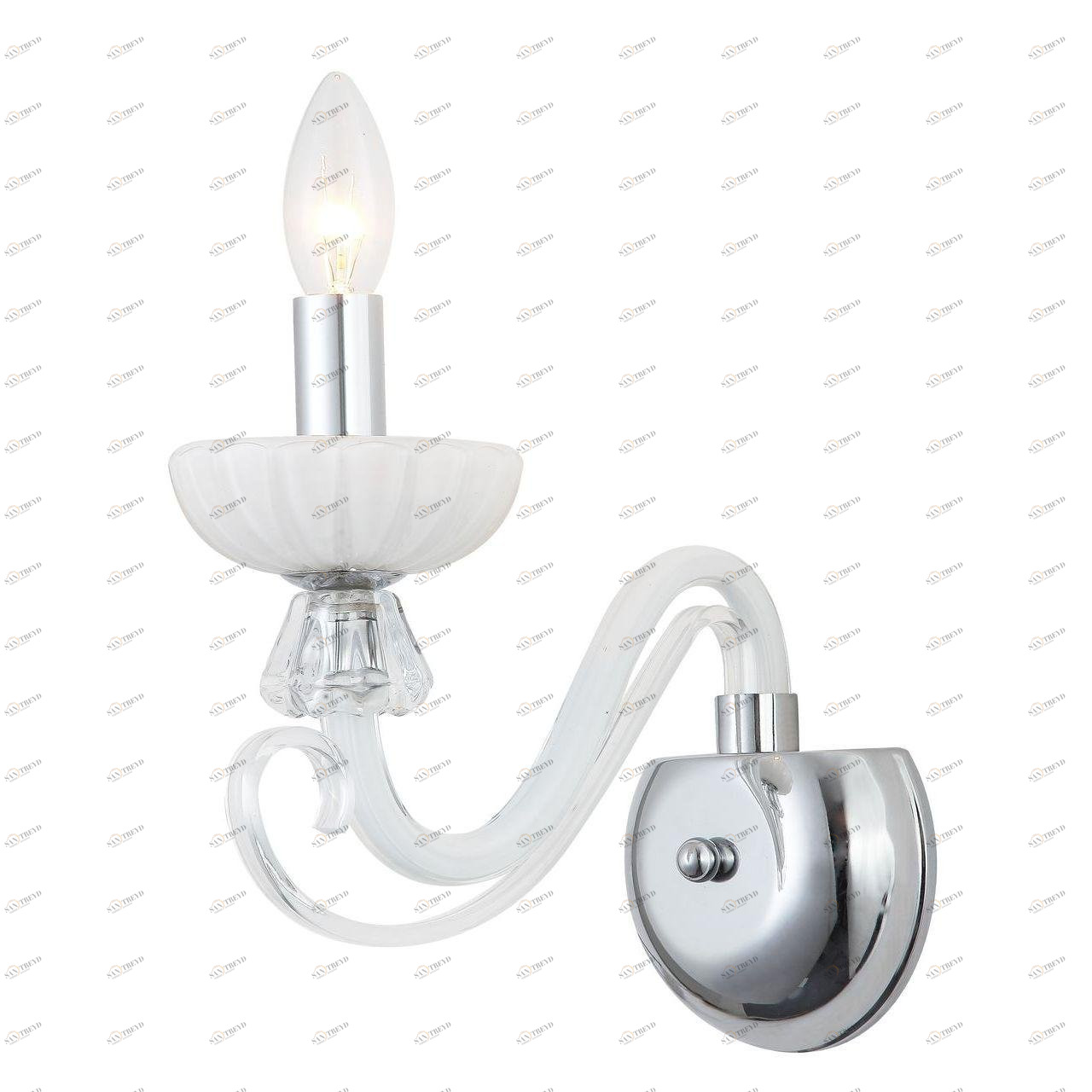 Бра Arte Lamp Odetta A7195AP-1WH ARTE LAMP СВЕЧА 109780 Белый;серебро 