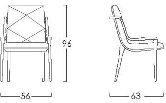 Jetclass Стул из ткани с подлокотниками Jackie Jjk302 - Вид №2