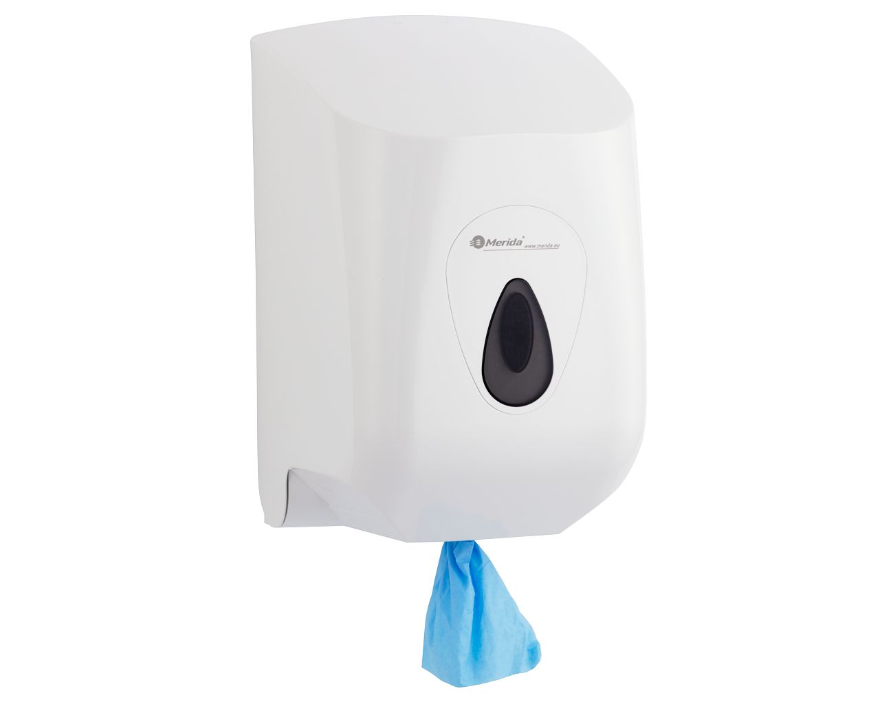 CTS101 Контейнер для бумажных полотенец в рулонах TOP MAXI, АБС-пластик, белый, серое окно Merida  - Вид №4