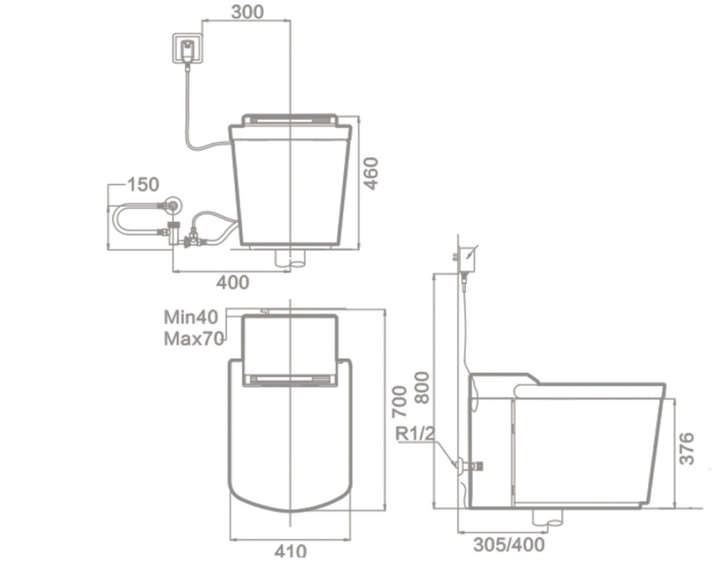 IT-803JAD Электронный унитаз Orans Santreyd  - Вид №4