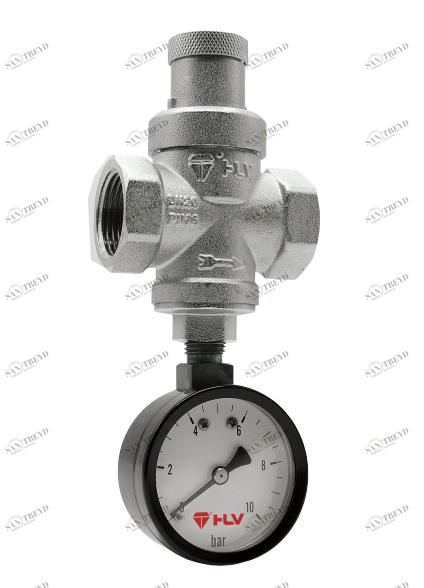 HLV-108088.№.02 Редуктор давления HLV поршневой с манометром 108088 