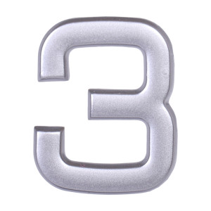 Дверной номер  «3», 32х5х40 мм, матовое серебро LJPS0067 Public Steel Россия