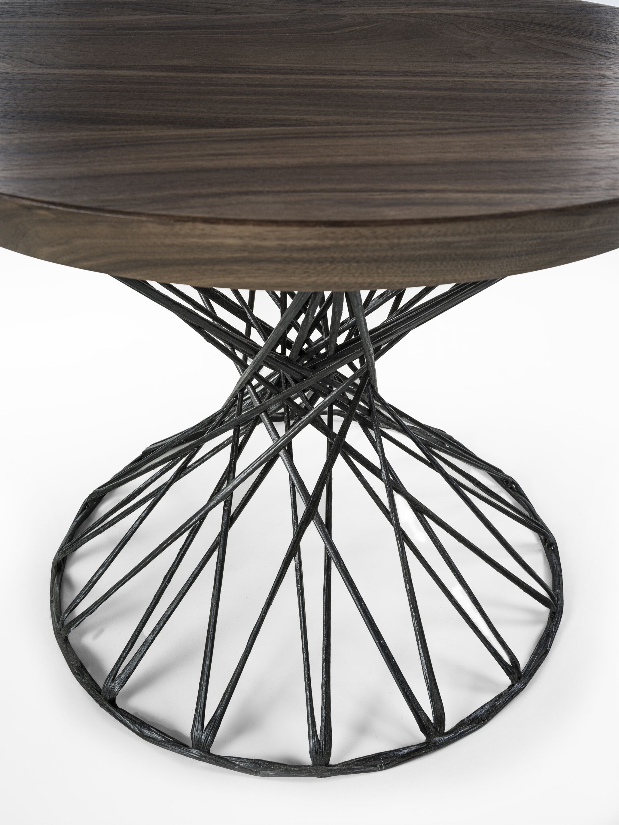 Круглый журнальный столик из массива дерева и углеродного волокна Riva 1920 WEB ARCH-00073743 - Вид №7