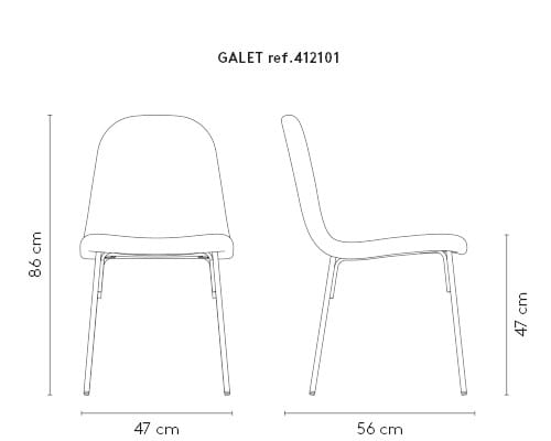 Мягкий штабелируемый стул MOBLIBERICA Galet ARCH-00042504 - Вид №5