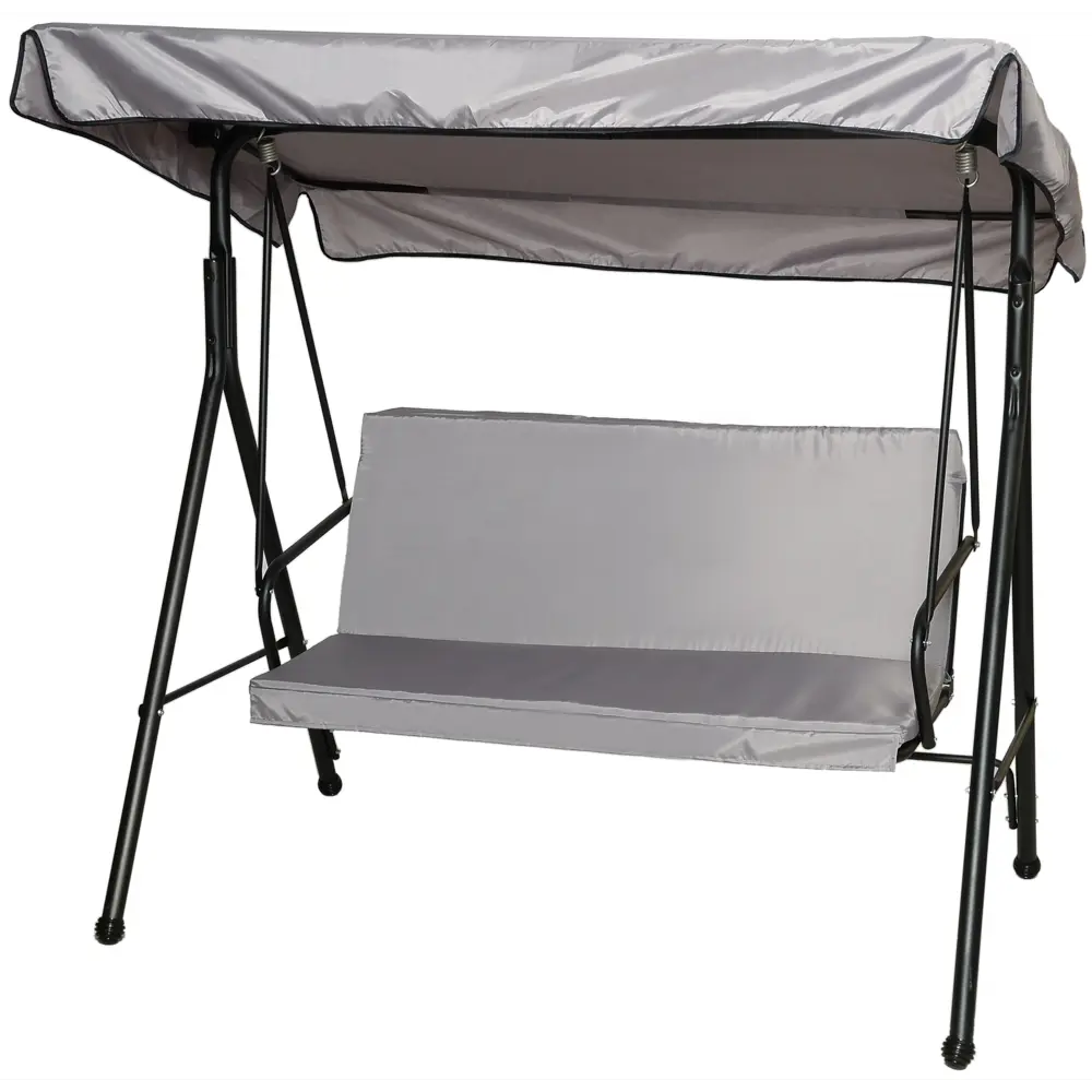Santreyd Двухместные садовые качели с тентом, серые 89266377 STLM-0956310 - Вид №1