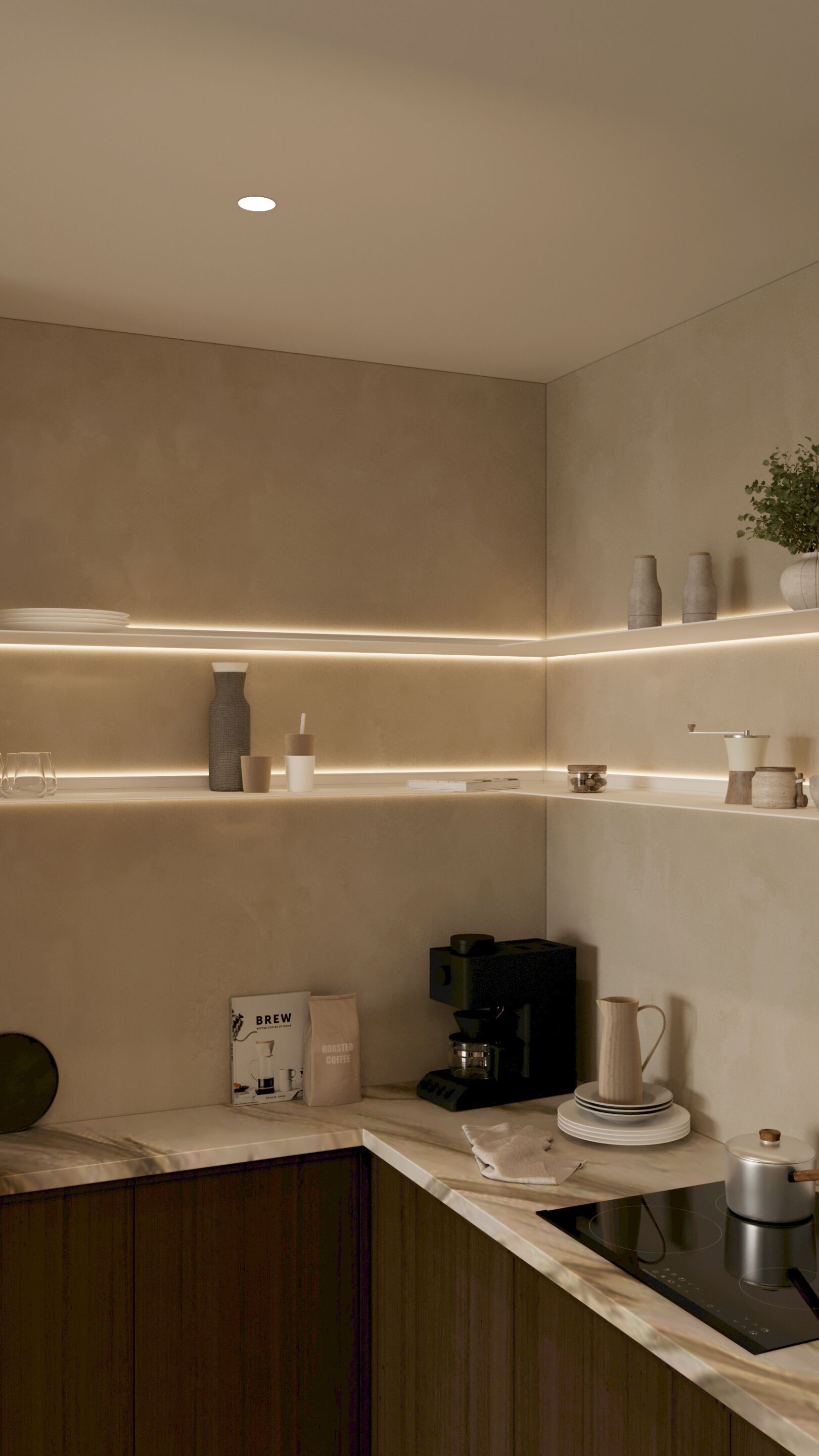 Угловая полка со встроенным освещением Strackk CORNER SHELF ARCH-00147478 - Вид №6