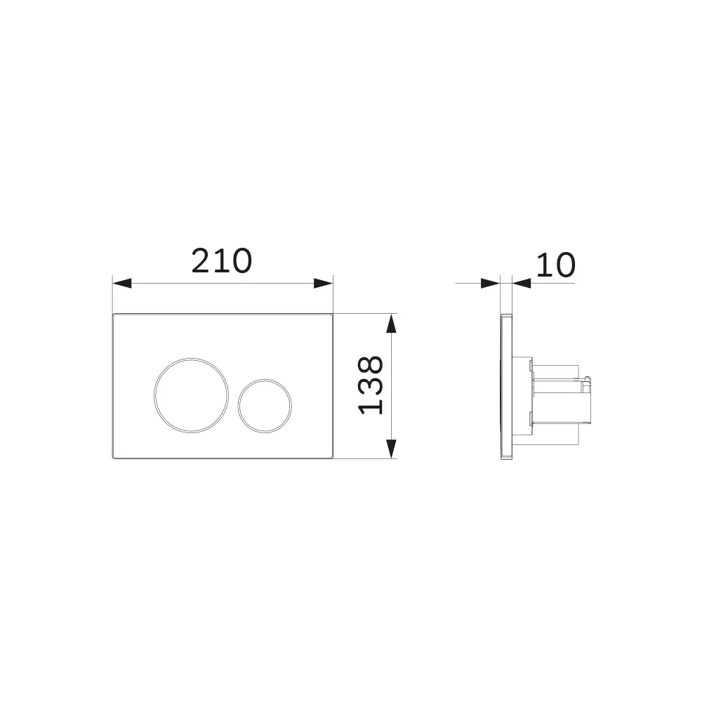 Комплект инсталляции AM.PM Tech с безободковым унитазом AM.PM Flash клавиша AM.PM Tech L хром STLM-2179301 - Вид №7