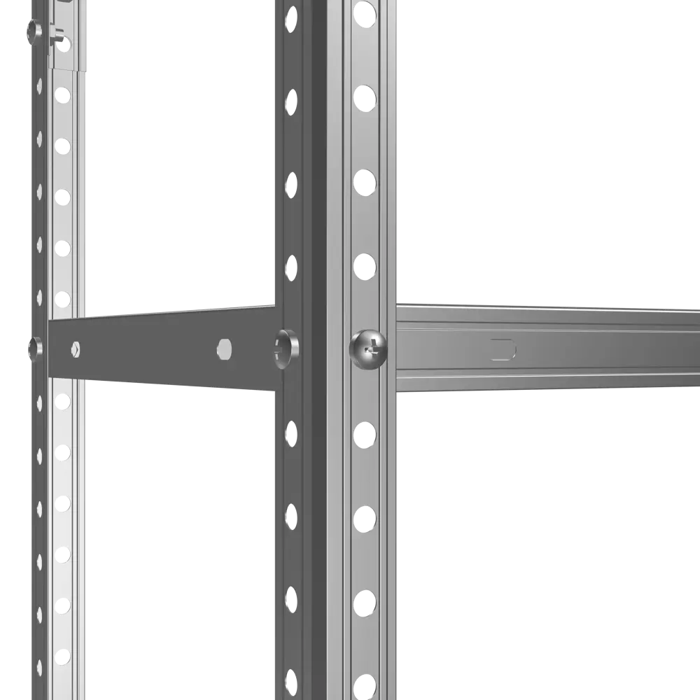 Стеллаж металлический 70x140x30 см оцинкованная сталь нагрузка на полку 30 кг цвет серый 89376256 STLM-2007704 Santreyd  - Вид №4