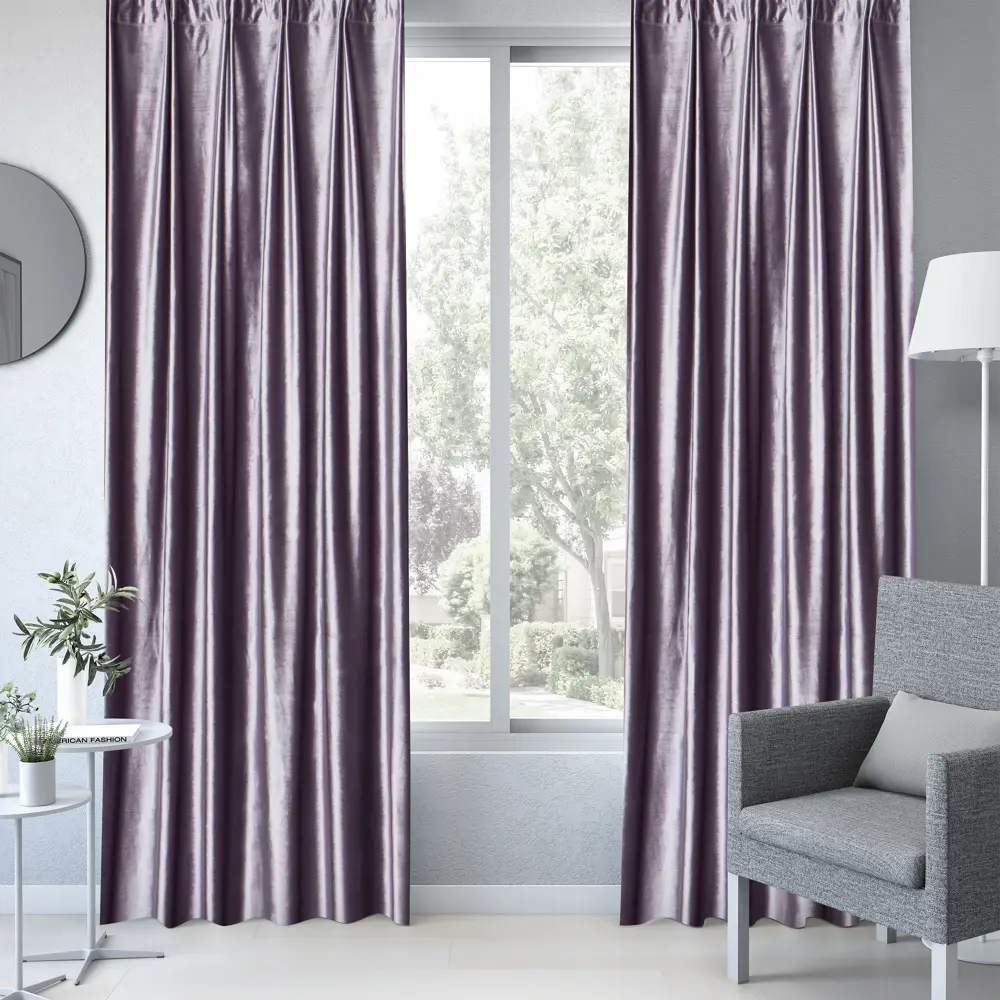 Штора на ленте Inspire Yesenia 160х280 см цвет фиолетовый 86255167 STLM-2176400  - Вид №6