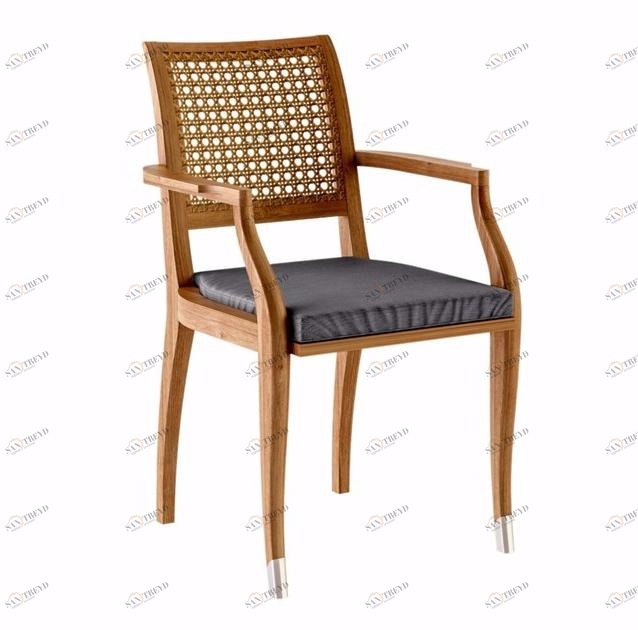 ASTELLO Садовый стул из тика с подлокотниками Jonquille Jq.sf1.f1