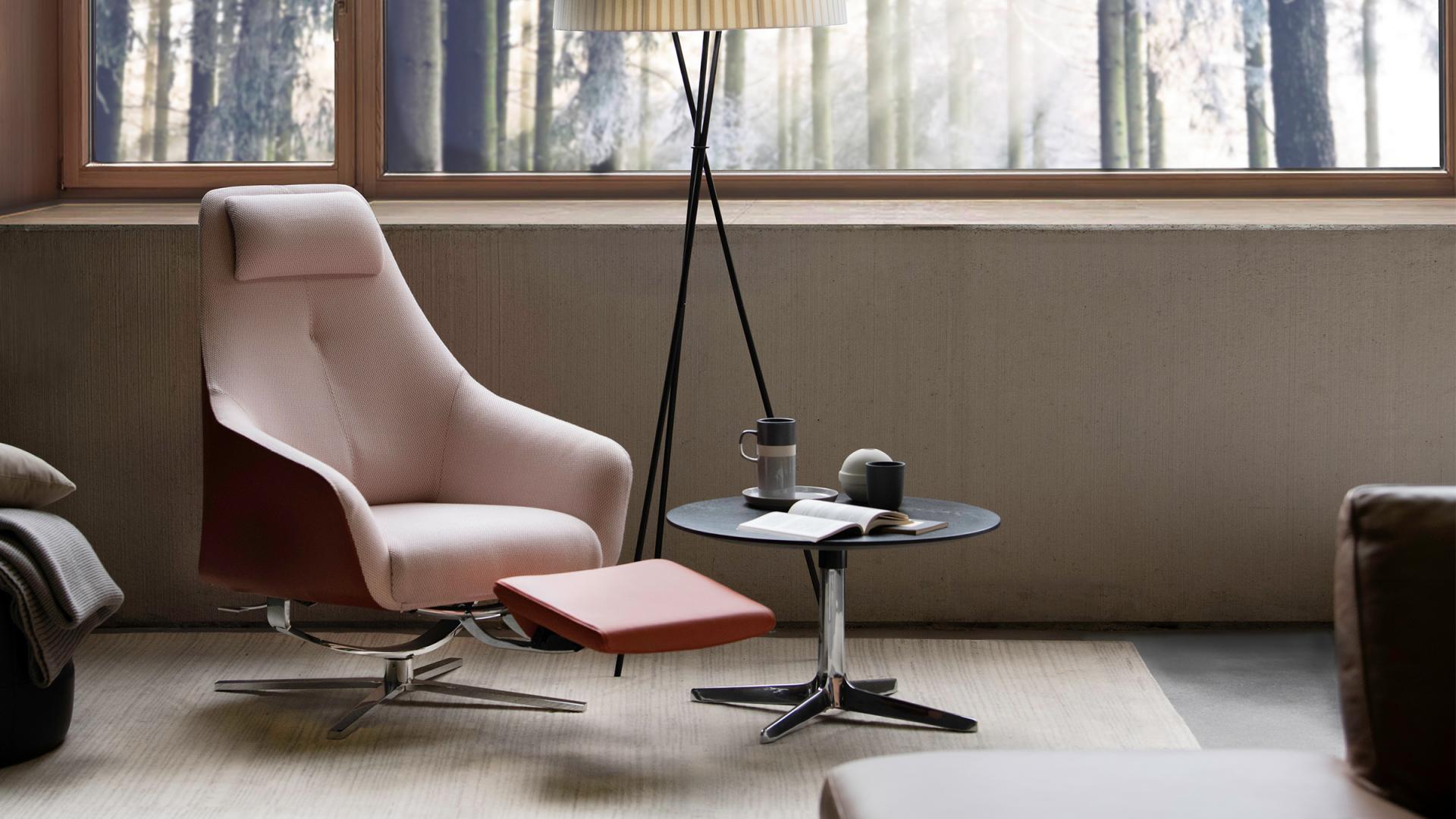 Кожаное вращающееся кресло с подставкой для ног de Sede DS-277 ARCH-00073705 - Вид №4