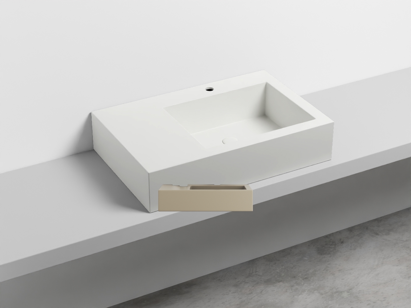 NALAMDX-AV Керамическая раковина с 1-им отверстием, чаша справа cielo I Narcisi Ceramica Cielo