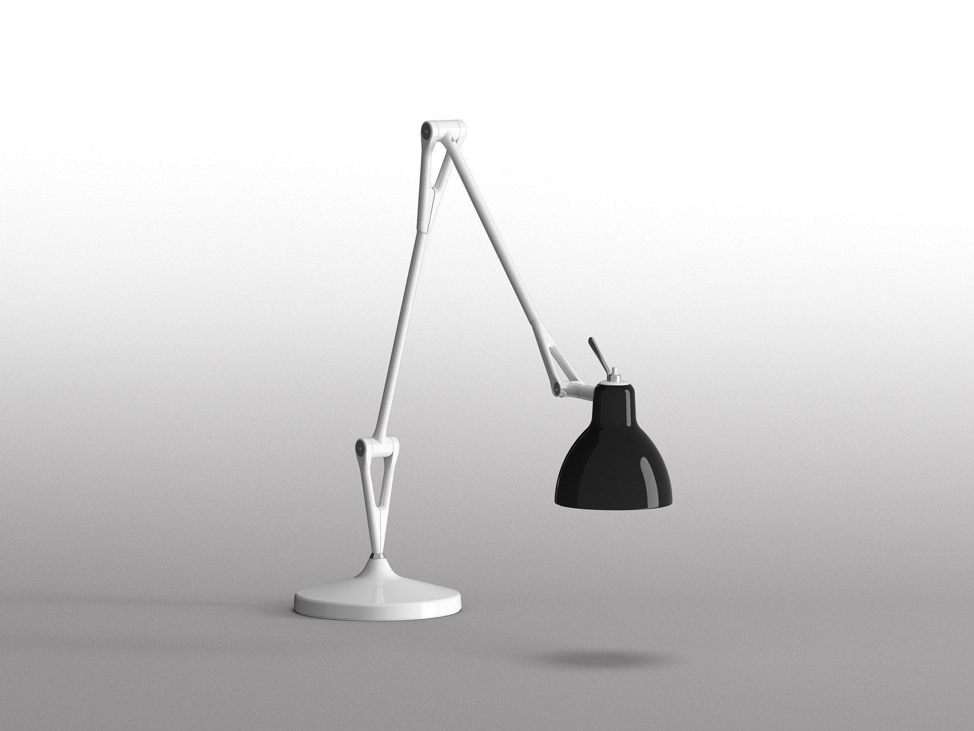 Стальная и стеклянная настольная лампа с гибкой рукояткой Rotaliana Luxy ARCH-00150142 - Вид №9