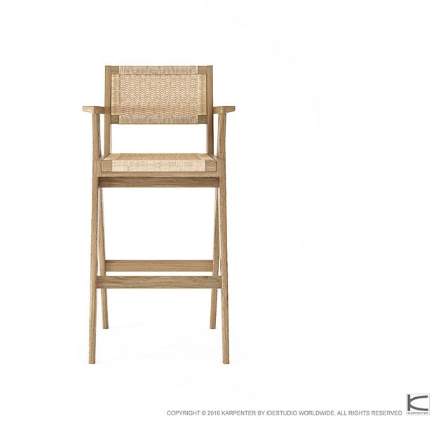KARPENTER Стульчик для кормления с подлокотниками из веревки и дуба Tribute Tb10-o - Вид №2
