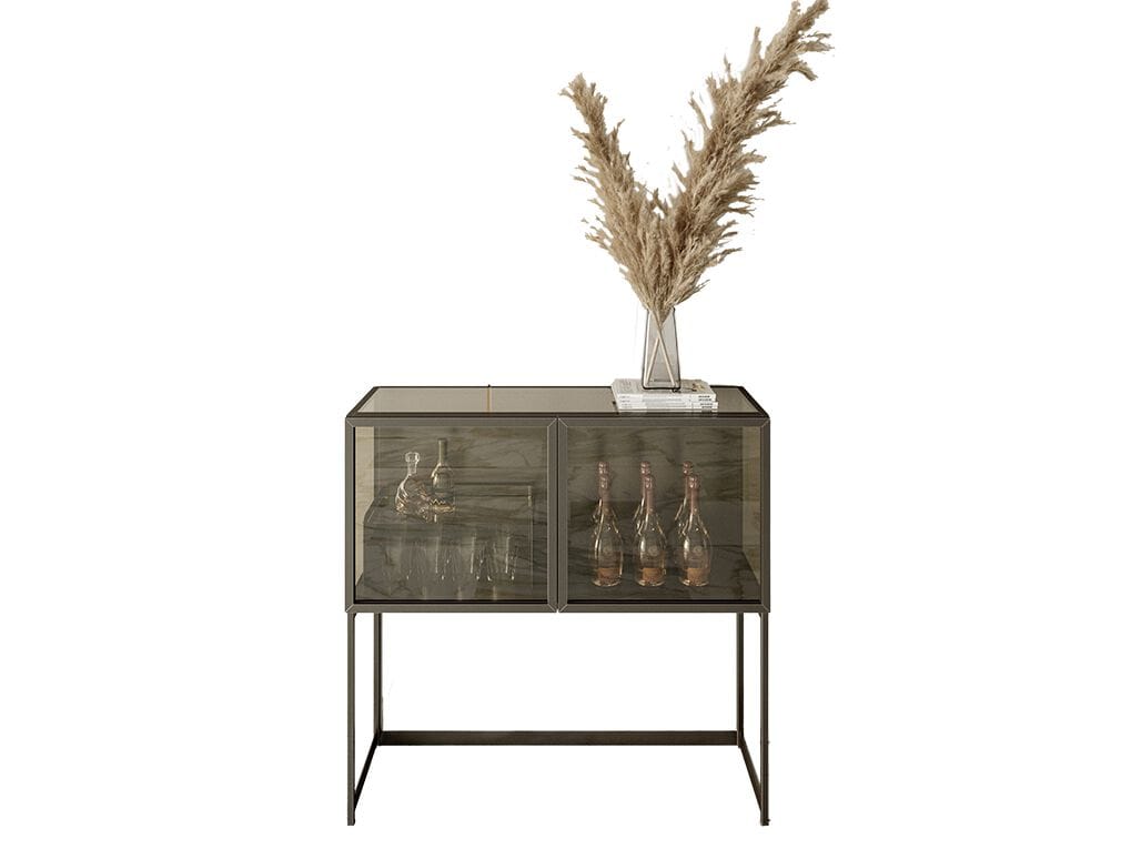 Мобильный стальной и стеклянный бар Bontempi Casa ELVIS ARCH-00055525