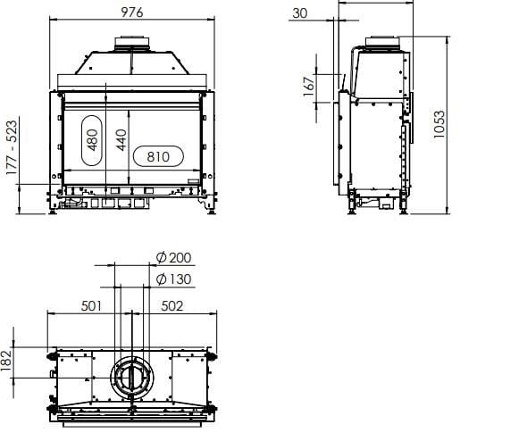 Настенный газовый камин KALFIRE G80/48F ARCH-00140580 - Вид №2