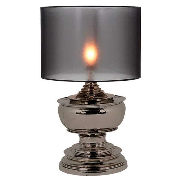 Настольная лампа Pagoda от Eichholtz Серебро 108466 EICHHOLTZ ВАЗА 061860 Серебро;черный  - Вид №1