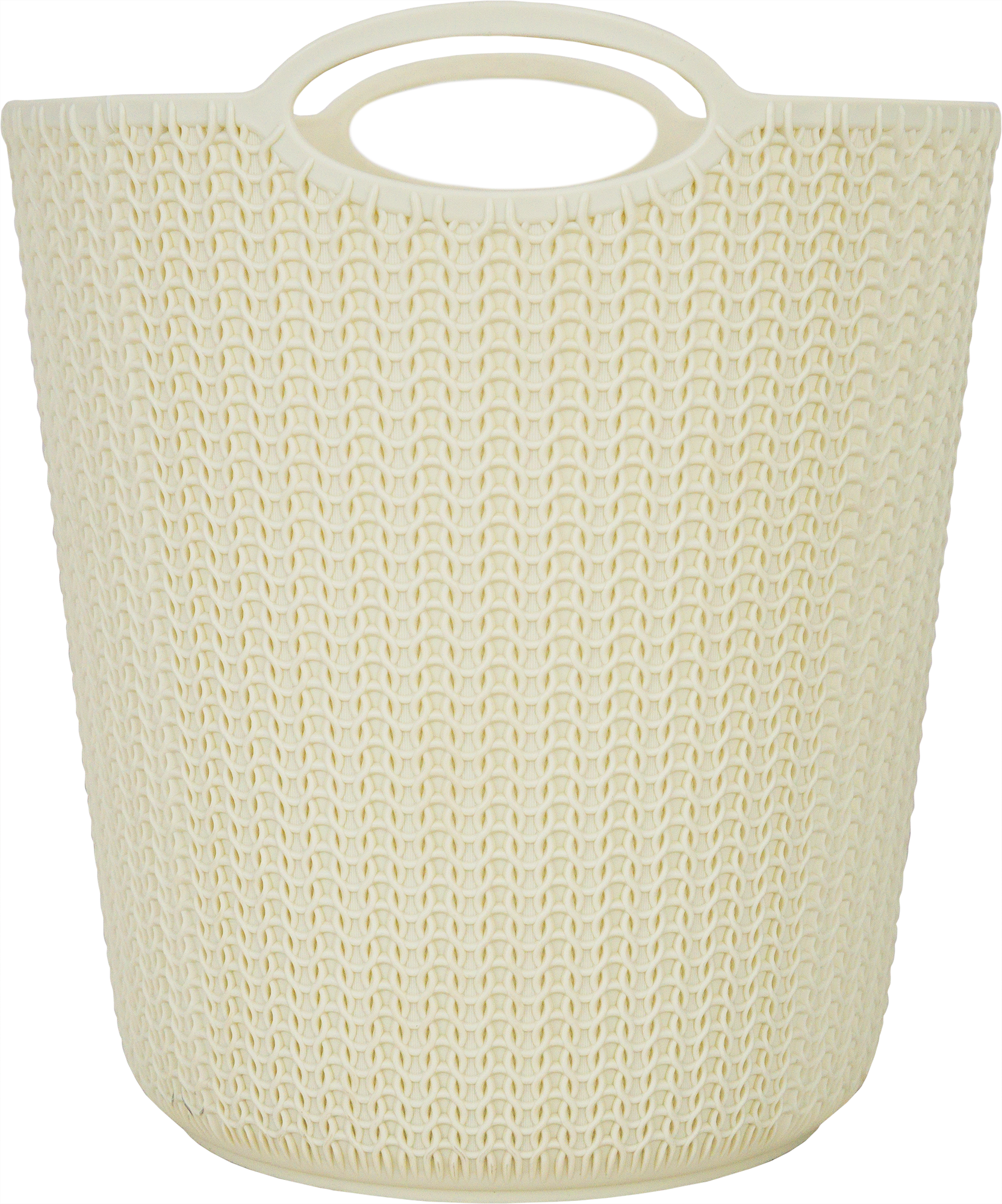 82138019 Корзина для мусора «Вязание» 260х290х260 мм 10 л цвет слоновая кость STLM-0020151 Santreyd  - Вид №1