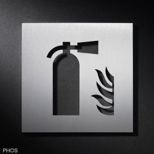 PS6001 Пиктограмма знак огнетушитель, 16 х 16 см PHOS
