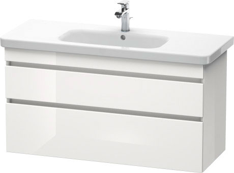 DS649501818 Тумбочка подвесная DuraStyle #DS6495 1130 x 448 мм Белый матовый, декор Duravit - Вид №2
