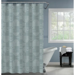 Занавесь для душа SWENSA Sally серо-зеленая 200×180 см 89379286