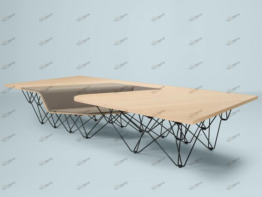 Prooff Несколько деревянных рабочих станций для открытого пространства  #005.01 